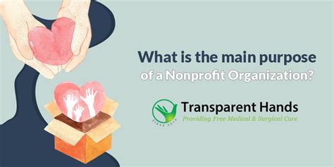 The Main Purpose of a Nonprofit Organization .